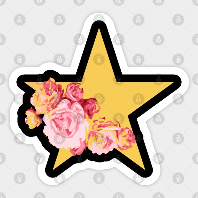 Rose Star Sticker by Sociosquid